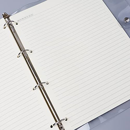 A4 Lined Refill Paper 3 Pack Loose Leaf 4-Hole Punched Filler Paper Refills Planner Binder Insert, 120 Sheets/240 Pages Binder Notebook Papers for A4 Travel Journal Diary - size: A4