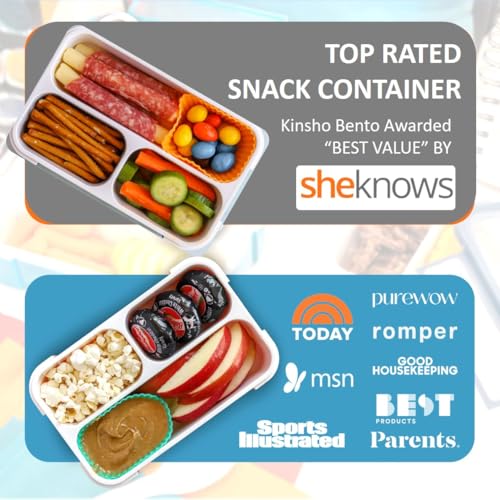 Small Snack Containers for Kids Teens - 3 Compartments (Set of 2) - Leak-Proof Boxes with Lids -BPA-Free Plastic Mini Bento Lunch Box - Ideal for School, Boys & Girls, Holds 2 Cups (Black + Gray) - color: Grey Black MINI 2pk