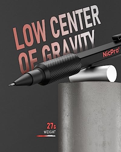 Nicpro 0.7 mm Mechanical Pencil Set with Case, 3PCS MP2000 Metal Artist Mechanical Pencil With 6 Tube HB Lead Refills, Eraser, Weatherproof Barrel for Outdoor Writing Drafting Drawing Sketching - size: 0.7mm