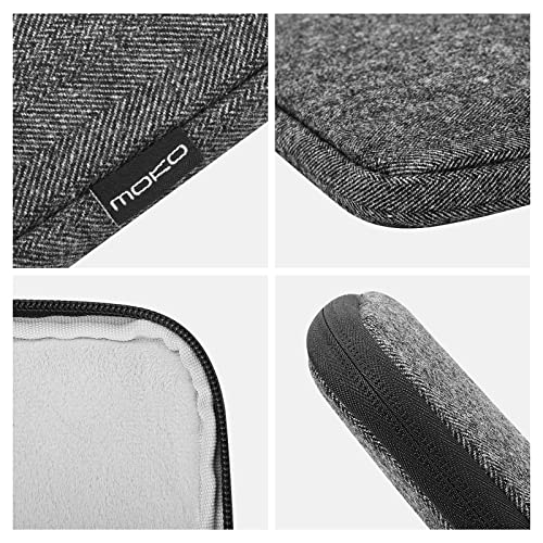 MoKo 9-11 Inch Tablet Sleeve Bag Carrying Case Fits New 11-inch iPad Pro M4/iPad AirM2 2024,iPad Air 5/4/3 10.9"/10.5",iPad Pro 11 M2,iPad 10th 10.9,iPad 9/8th Gen 10.2,Tab S8/S9 11", Black & Gray - color: Black & Gray, size: 9-11 inch