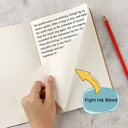 24 Pack Blank Notebook & Journal Bulk, Kraft Cover, Unlined Plain Thick Paper, A5 Size, 5.5x8.3 inch, 60 Page, Small Sketchbook Subject Note Pad Set for Women Men Kids Traveler Student Office - color: Yellow, style: Yellow-24-Unlined