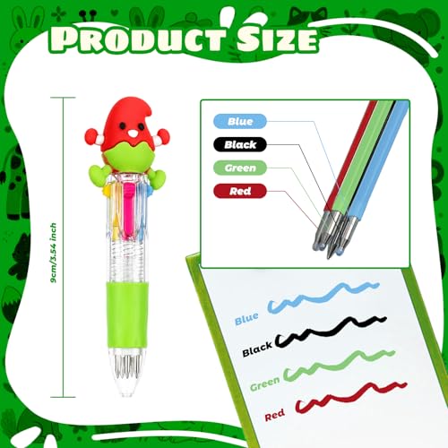 24Pcs Mini Multicolor Pen in One, 4-in-1 Cute Fun Ballpoint Pens Bulk for Party Favors Back to School Gifts for Classroom Birthday Gifts (Fun) - style: Fun