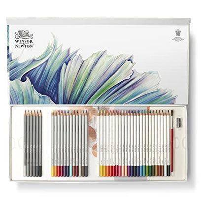 Winsor & Newton Studio Collection 아티스트 연필, 혼합 필통 세트, 45피스 - style: 45피스 혼합 연필 세트
