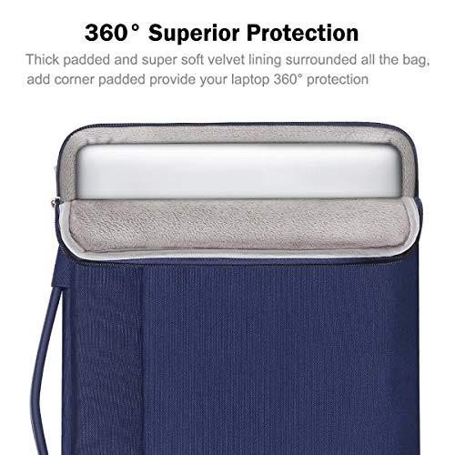 LANDICI 360°Laptop Sleeve Case 15.6 16 Inch Compatible with MacBook Pro 16 M1/M2/M3/M4 2019-2025, 15.6-16” Hp Dell Lenovo Acer Asus, Waterproof Computer Bag Cover with Handle, Blue - color: Blue, size: 15.6-16 inch
