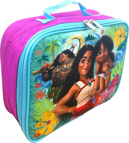 Disney Licensed Kid's Insulated Lunch Box (Moana Pink-Blue) - color: Moana Pink-Blue