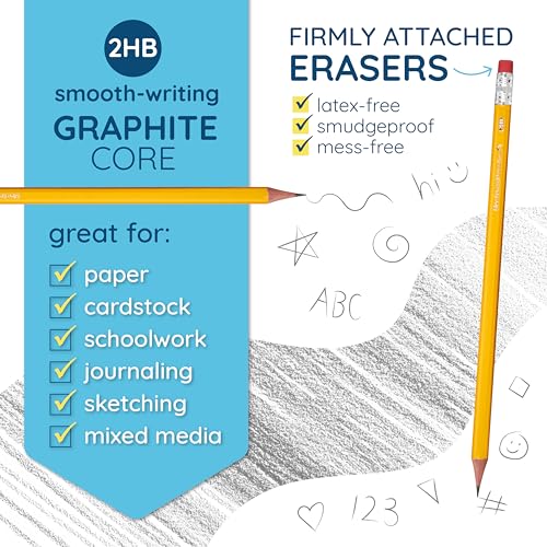 Blue Summit Supplies 144 Pack Presharpened Pencils #2 Bulk, Wood-Cased 2HB Pre Sharpened Number 2 Pencils Bulk for Students and Classroom Use, 12ct, 12 Boxes