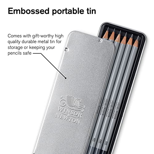 Winsor & Newton Studio Collection 아티스트 연필, 흑연 연필, 6개 세트 - style: 흑연 연필 6개