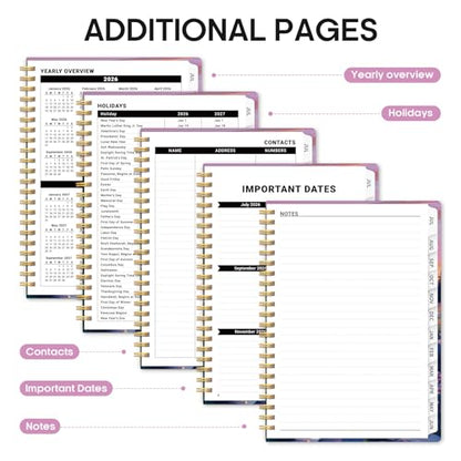 Planner 2026-2027, Academic Year Weekly and Monthly Calender Planner, from Jul 2026 - Jun 2027, Spiral Bound School Planning Book, Perfect for Teacher, Student, Women & Men, A4 (8.5" x 11"), Alpine Twilight - color: J-Alpine Twilight, size: (8.5"x11")a4