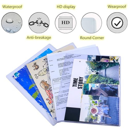 7 PCS 8.5" x 11" Rigid Print Protectors,Clear Plastic Page Protectors,Clear Rigid Top loaders,Plastic Paper Sheet Protectors for Photos,Documents,Contracts,Birth Certificate Protector (7)