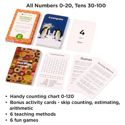 Award-Winning Flash Cards for Preschool & Kindergarten – 5-Deck Set, 180 Jumbo Cards – Learn Alphabet, Numbers, Colors, Shapes, First Words, Opposites & Rhyming – for Kids Ages 3–5