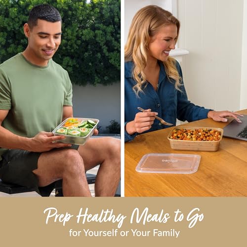 Bentgo Prep 60-Piece Meal Prep Kit - Reusable PFAS & BPA-Free Food Containers, 1-Compartment, 2-Compartment, & 3-Compartments - Microwave, Freezer, & Dishwasher Safe (Gleam Metallics) - color: Gleam Metallics
