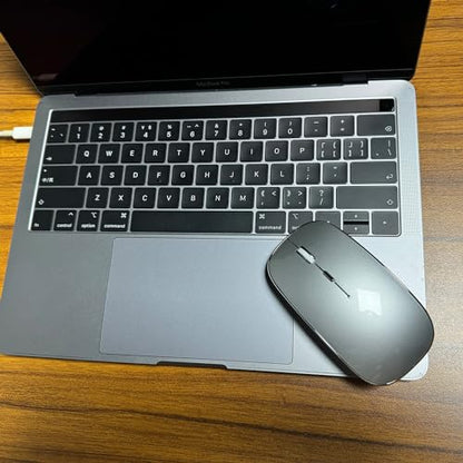 Bluetooth Mouse for iPad pro iPad Air Mac MacBook Pro MacBook Air MacBook Laptop Chromebook Win8/10/11 HP DELL PC - color: GREY