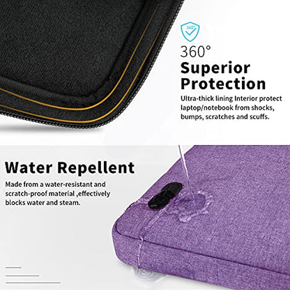 Laptop Sleeve Case 13.3-14 Inch Waterproof Durable 360 Protective Carrying Case Portable Handle Business Briefcase Compatible with MacBook Air/Pro HP ThinkPad Notebook Purple - color: Purple, size: 13.3-14 Inch