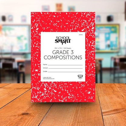 School Smart Skip-A-Line Composition Books - Grade 3, 50 sheets, Red - size: 50 Sheets/100 Pages - Grade 3