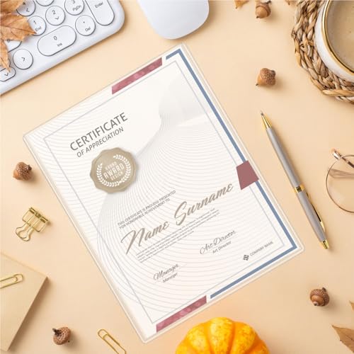 25 Pack Clear Rigid Print Protectors, 15 Pcs 8.5" x 11" & 10 Pcs 5.4" x 7" | Hard Plastic Toploaders,Jumbo Card Sleeves,Document and Photo Page Protectors,for Birth Certificates, Contracts, Menu Covers