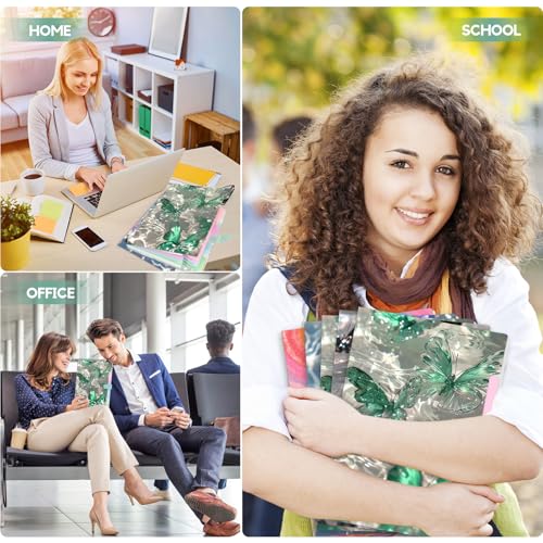 Cute Expanding File Folder - 5 Pockets Accordion Document Organizer, Waterproof Poly Plastic, A4/Letter Size for School Office Home - Butterfly Green - style: Butterfly Green
