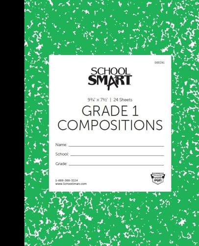 School Smart Skip-A-Line Ruled Composition Book, Grade 1, Green, 48 Pages - size: 24 Sheets/48 Pages - Grade 1
