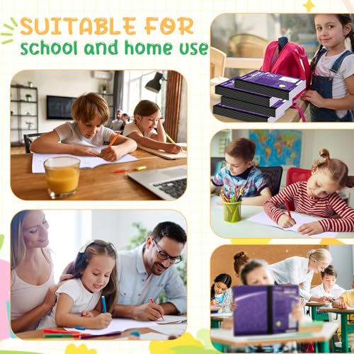 Fainne 30 Pack Primary Ruled Composition Notebook, Grade K-2 Journal 100 Pages, 7-1/2" x 9-3/4" Kindergarten Primary Drawing Story Notebook for Kids Drawing and Writing(Purple) - color: Purple