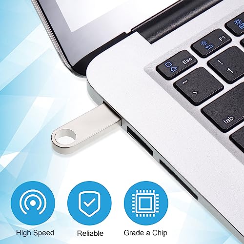 Fabbay 50 Packs 2.0 Flash USB Drives Bulk Waterproof Flash Thumb Drives Memory Pen Stick Small Mini Zinc Alloy Design for PC Computer Laptop Office School Data Storage Silver(4 Gb) - color: 4 Gb