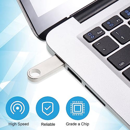 Fabbay 50 Packs 2.0 Flash USB Drives Bulk Waterproof Flash Thumb Drives Memory Pen Stick Small Mini Zinc Alloy Design for PC Computer Laptop Office School Data Storage Silver(4 Gb) - color: 4 Gb
