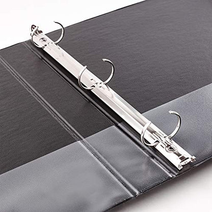Avery Economy 3 Ring Binders, 1" Round Rings, 4 Black Binders (03301) - size: 1", style: 4 Pack