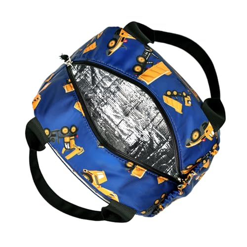 CAMTOP Boys Lunch Box Kids Insulated Lunch Bag Kids Cute Lunchbox for Boys Loncheras Para Niños - color: Engineering Car Blue