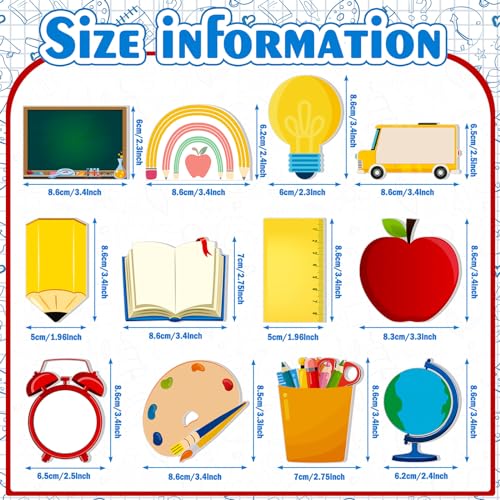 Zhanmai 1200 Pcs Back to School Sticky Notes Bulks Pencil Crayon Blackboard | Shaped Notepads Self-adhesive Writing Memo Pad Student School Classroom Office Home Daily Reminders Supplies - style: School