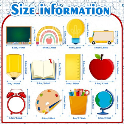 Zhanmai 1200 Pcs Back to School Sticky Notes Bulks Pencil Crayon Blackboard | Shaped Notepads Self-adhesive Writing Memo Pad Student School Classroom Office Home Daily Reminders Supplies - style: School