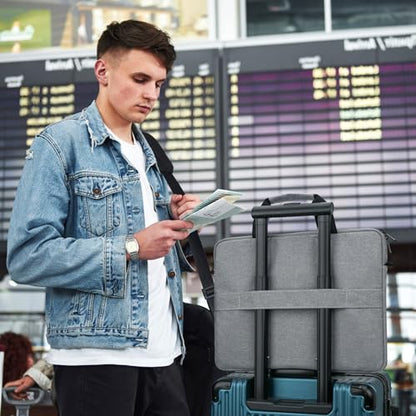 15.6-16 Inch Laptop Sleeve Shoulder Bag Notebook Chromebook Computer Carrying Case Compatible with 15.6 inch Acer Asus Dell HP Thinkpad, Gray - color: Gray, size: 15.6"-16"