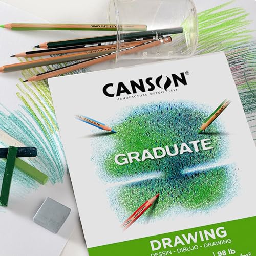 Canson Graduate Drawing Pad, Foldover, 5.5x8.5 inch, 30 Sheets | Artist Paper for Adults and Students - Drawing, Sketching and Art Journaling - color: White Paper, size: 5.5x8.5 inch
