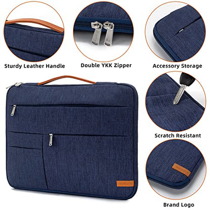 KINGSLONG 13.3 inch Laptop Sleeve Bag, Slim Shockproof Handbag, Computer Carrying Case Cover Compatible with MacBook Air/Pro,Acer Asus Dell HP Blue - color: Blue, size: 13 inch
