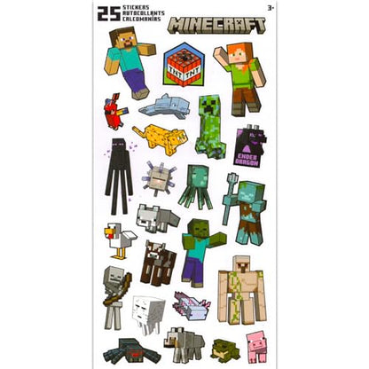 Minecraft Water Bottle Set for Boys - Bundle with a Refillable 20oz Container, Stickers, and More Sports Bottle for Kids, Girls