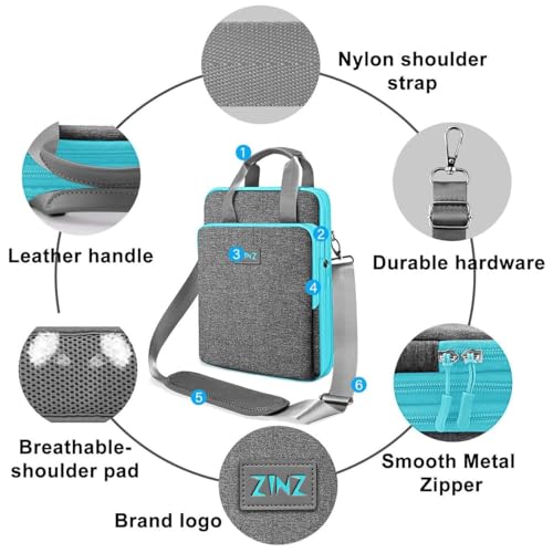ZINZ Laptop Case 12.9 13 Shoulder Bag, Expandable Handbag with Valuables Compartment Compatible with MacBook Air/Pro/Neo 13" M5/M4/M3/M2/M1, iPad 12.9/13/11, Water-Resistant & Shockproof,L01G02 - color: L01g02, size: 13"