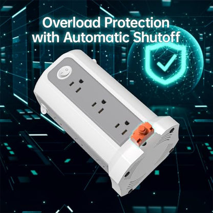 PASSUS Surge Protector Power Strip with USB C Port,10FT Extension Cord with 12 AC Outlets, Power Strips with Surge Protection for Home Office DormRoom - style: Gray White-2PC-4A1C