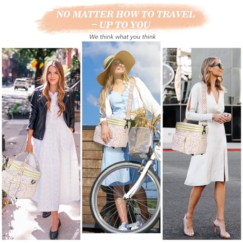 LOKASS Lunch Box for Women-16L-Insulated Lunch Bag Women, Expandable Double-layer Leakproof Cooler Bag with Upgrade Adjustable Shoulder Strap Ideal for Work/Travel/Picnics（White Flower） - color: White Flower
