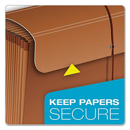 Pendaflex Heavy Duty Expanding File with Extra-Thick Cover, Tyvek Reinforced Edges, 21 Pockets, A–Z Tabs, Elastic Cord Closure, Letter Size (R117ALHD),Brown