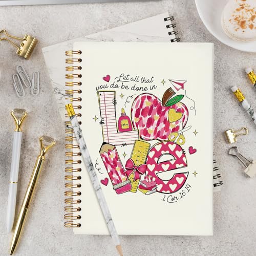 Teacher Spiral Notebooks, Teacher College Ruled Spiral Journal Notebook Gift, Best Teacher Appreciation Gifts for Women, 5.5x8.3 Inch - color: Best