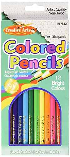 Charles Leonard Pre-Sharpened Colored Pencils, Assorted Colors. 7 Inches, Non-Toxic, 12 Pencils in Hang Tab Box (67512) | 7 Inch Pencils | Assorted Colored Pencils | Non-Toxic | 12 Pack Box