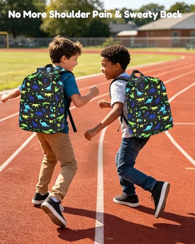 CAMTOP Backpack for Kids, Boys Girls Preschool Backpacks with Lunch Box Toddler Kindergarten School Bookbag Set (Dinosaur Blue Green) - color: Dinosaur Blue Green