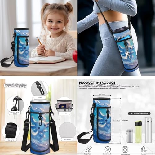 CLOHOMIN Cute Blue Axolotl Backpack with Matching Lunch Boxes 3 in 1 Book Bag and Lunch Tote & Water Bottle Bag Elementary/Middle School Bag Set Kids Bookbag Ages 8-12 Girls with Lunch Bag - color: Cute Blue Axolotl