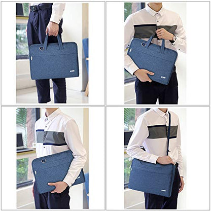 Voova Laptop Bag 15.6 Inch, Waterproof Computer Sleeve Carrying Case with Shoulder Straps & Handle Compatible with Macbook Air 15 M2/M3/M4, MacBook Pro 15/16, 15-16 Inch Hp Dell Lenovo Asus, Blue - color: Blue, size: 14-15.6In & 2019 New Macbook Pro 16 In