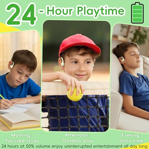 ANCwear Kids Open Ear Headphones for School & Sports, 85dB Safe Volume Bluetooth 5.3, 17g Lightweight Air Conduction, IPX6 Waterproof with Mic, Magnetic Charging, 10H Battery, Ages 5+ Beige - color: Beige