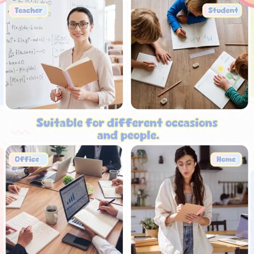 Handepo 100 Pack A5 Composition Notebooks Bulk 5"x8" Wide Ruled Soft Cover Journals, 60 Pages Composition Notebooks Bulk School Supplies for Students Classroom Office - color: Fresh Macaron, size: A5