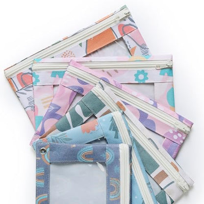 Mr. Pen- Pencil Pouch for 3 Ring Binder, 2 Pack, 10"x6.75", Smooth Zipper | Clear Window, Large Capacity Pencil Case with 3 Reinforced Grommets for School, Office, Supplies Storage | Clear Window, Large Capacity Pencil Case with 3 Reinforced Grommets for