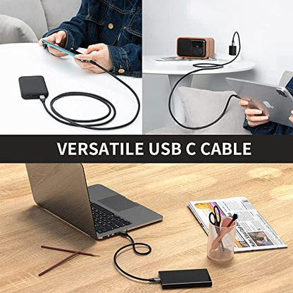 CableCreation USB C to USB A Cable 5FT, USB 3.1 3.2 Gen2 10Gbps Data Cable | USB A to C, Android Auto 3A for USB C External SSD MacBook Pro iPad, Galaxy S24/S23+, iPhone 16/15, 1.5m - color: Black, size: 5FT/1.5m