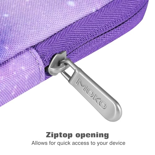MoKo 9-11 Inch Tablet Sleeve Bag Carrying Case Fits New 11inch iPad Air M4, iPad A16 2025, iPad Pro 11 M4, Air 5/4/3, iPad 10/9/8th Gen, Tab S8/S9 11", Tablet Carrying Case, Purple Starry Sky - color: Purple Starry Sky, size: 9-11 inch