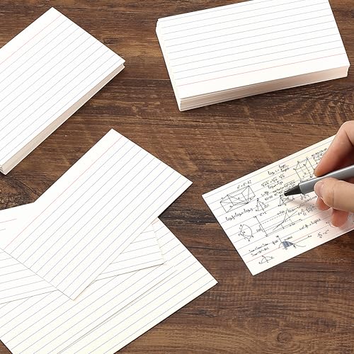 Mr. Pen- Lined Index Cards, 300 Cards, White, 3x5, Bulk Ruled Index Cards | Flash Cards Ruled for School, College, Office, Home Organization, Durable Study To Do List Note Cards with Ruled Lines - size: 300 Cards