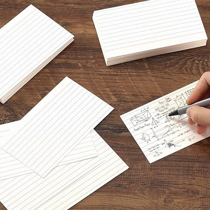 Mr. Pen- Lined Index Cards, 300 Cards, White, 3x5, Bulk Ruled Index Cards | Flash Cards Ruled for School, College, Office, Home Organization, Durable Study To Do List Note Cards with Ruled Lines - size: 300 Cards