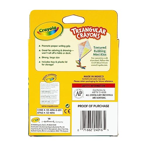 Crayola® Triangular Crayons, Box of 16