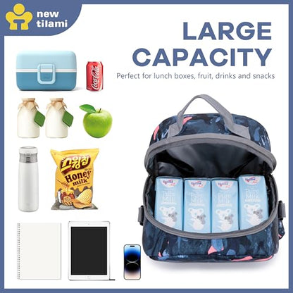 NEW TILAMI Kids Lunch Bag Double Insulated for tilami Rolling Backpack Girls Boys forTravel School Picnic, Spotted Camo Blue - color: Spotted Camo Blue
